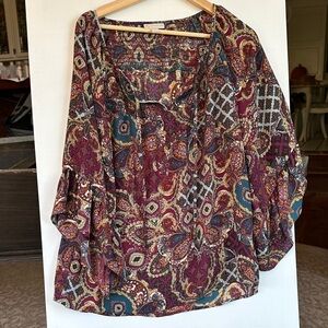 Paisley Print Women's Top Fall